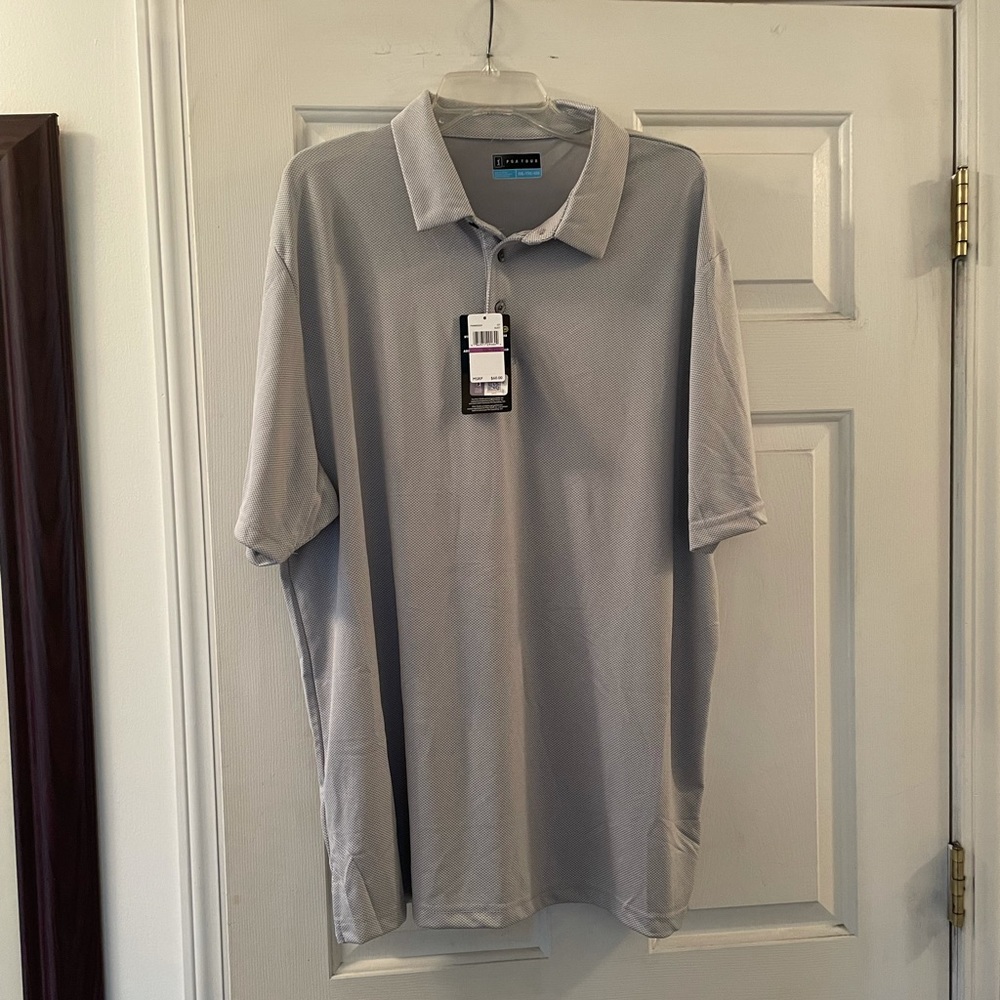 Grey golf shirt